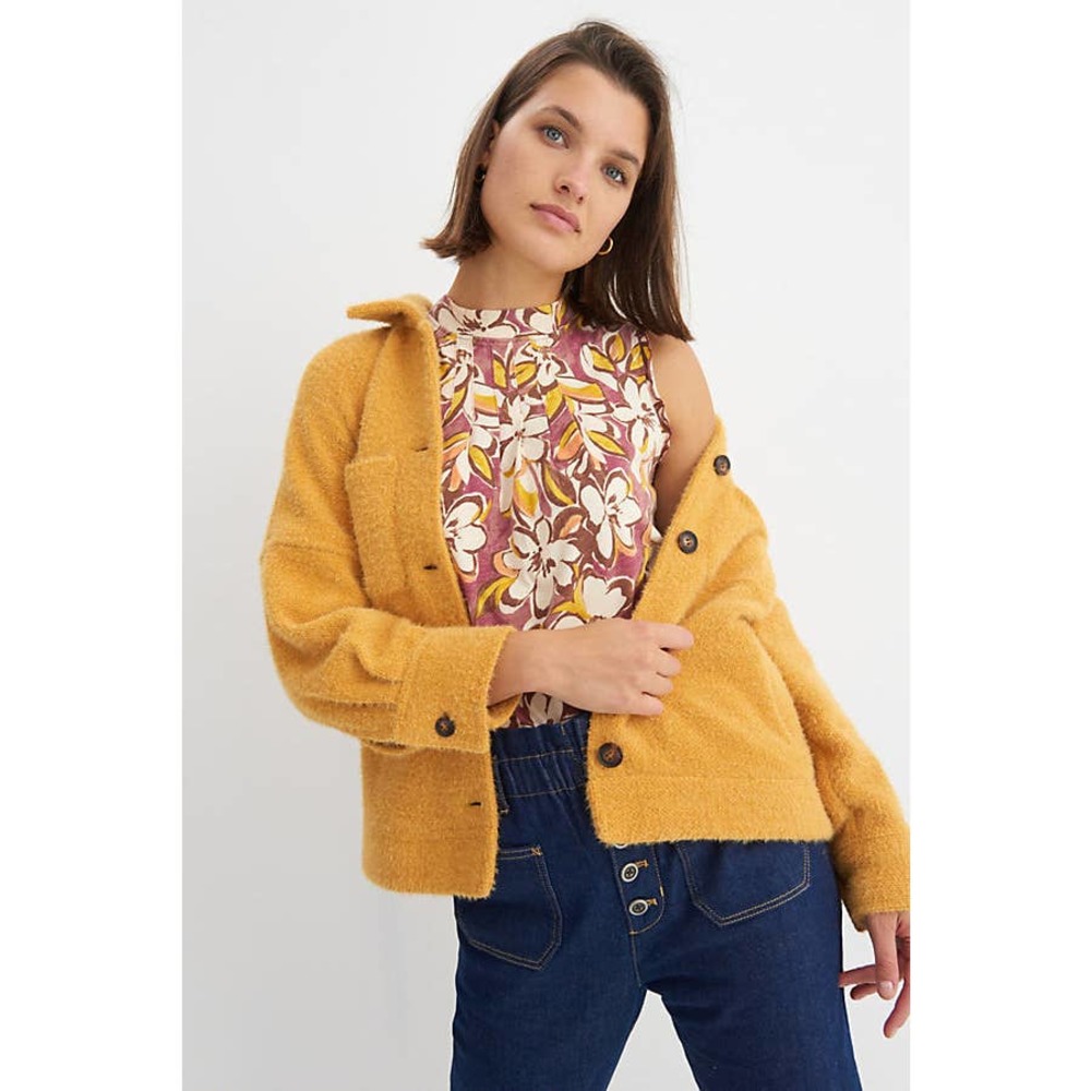 New Anthropologie Vlada Pintucked Floral Top by T.La RASPBERRY Medium